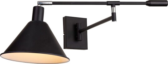 Tripoli Vegglampe Med Arm  Sort