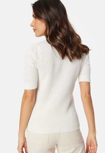 VILA Vidalo O-Neck S/S knit top White Alyssum XS