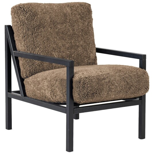 Jonas Ihreborn Seventy Five Wood Lenestol Svart Eik / Saueskinn Sahara