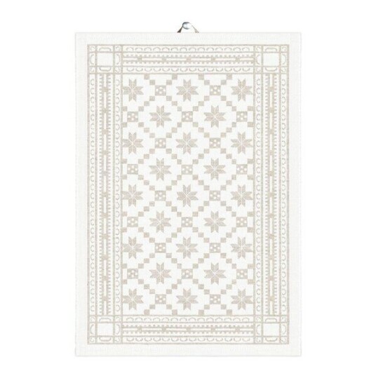 Ekelund - Åttebladrose håndkle 35x50 cm beige