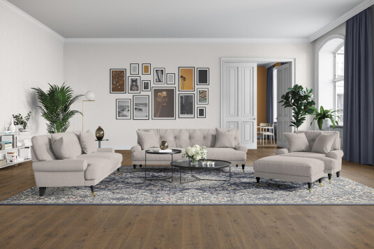Loveseat Webber Beige|Messing