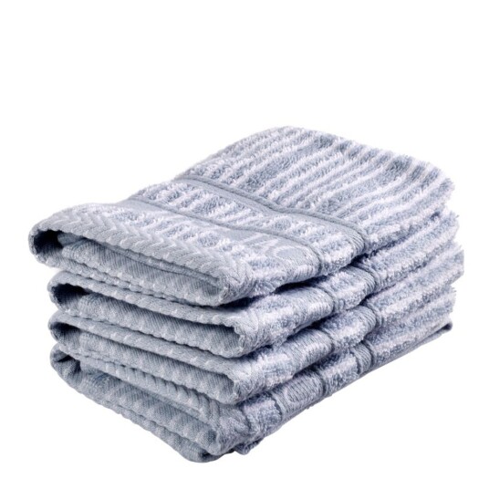 Home By Ilse Jacobsen Bath Collection vaskeklut 30x30 cm 4 stk powder blue stripes