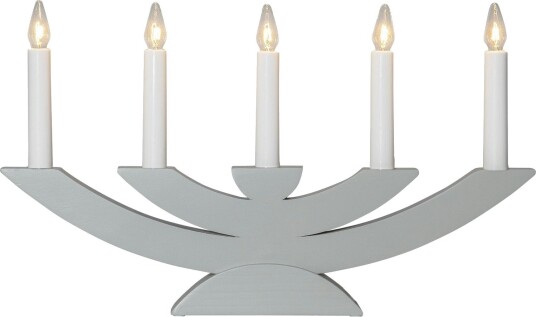 Star Trading Lysestake Navida 24 cm Grå med 5 Lyskilder