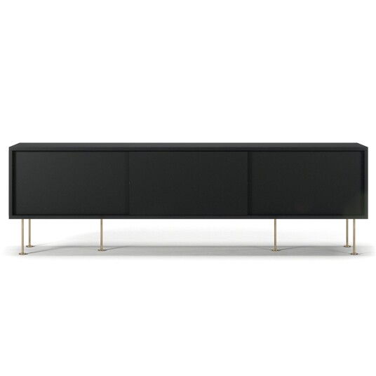 Decotique Vogue Mediabenk med Ben 180 cm Antrasitt / Messing
