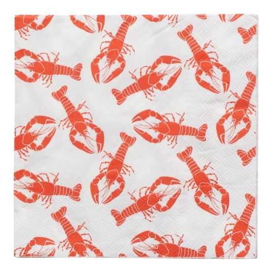 16 stk 33x33 cm Servietter Krepsefest 16 stk 33x33 cm Servietter Krepsefest