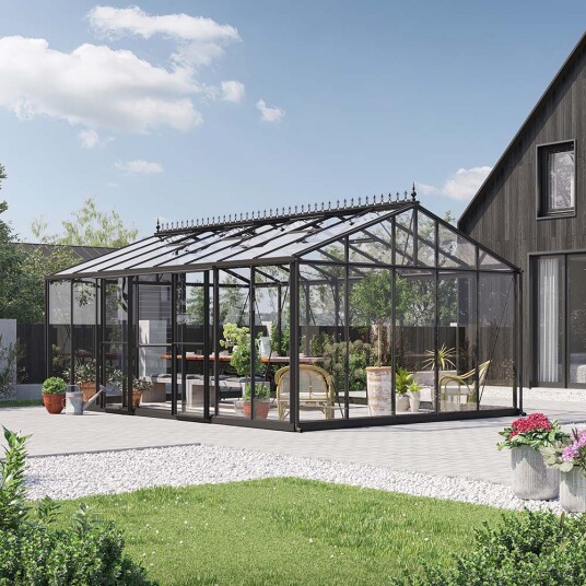 Drivhus Oasen Master Victorian Svart, 23,3 M² Drivhus Oasen Master Victorian Svart, 23,3 M²