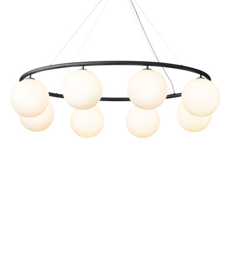 Other Brand Miira 8 circular taklampe - Svart - Opalhvite