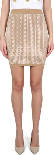 Balmain Dame Skjørt Beige M,