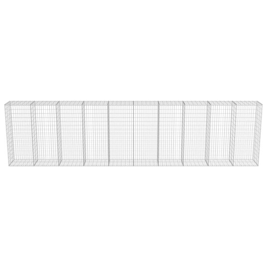  Gabion med topp- og bunndekke galvanisert stål 600x50x150 cm