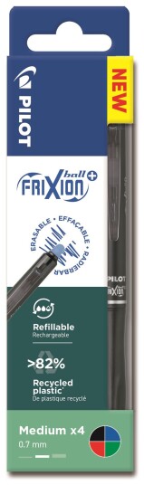 Pilot Frixion Ball Plus 07 Assortert 4 pk Pilot Frixion Ball Plus 07 Assortert 4 pk