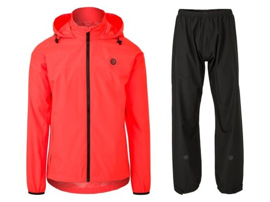 AGU GO regnsett Essential hi vis neon rød unisex