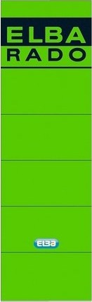 Elba Spine Label For Lever Arch Files 190 X 59 Mm Green Grønn 59 Mm 190 Mm 10 Stykker 10 Ark