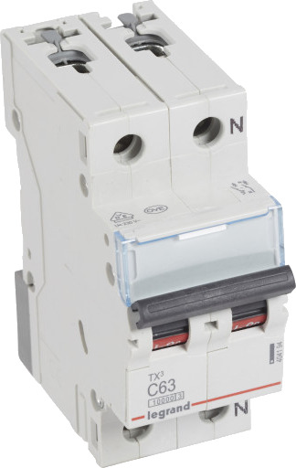 Legrand 5 stk TX³ MCB automatsikring C63 1P+N 2M 10/10kA