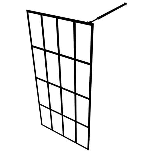 Dusjskjerm frostet herdet glass 100x195 cm