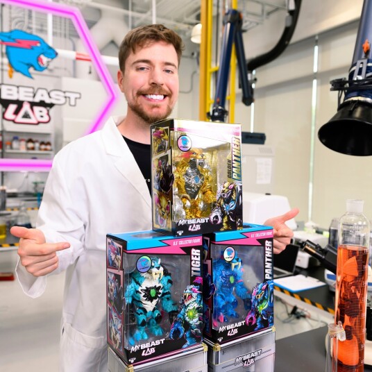 MrBeast Lab Samlefigur 16cm - Tiger eller Panther i Blå/Gull