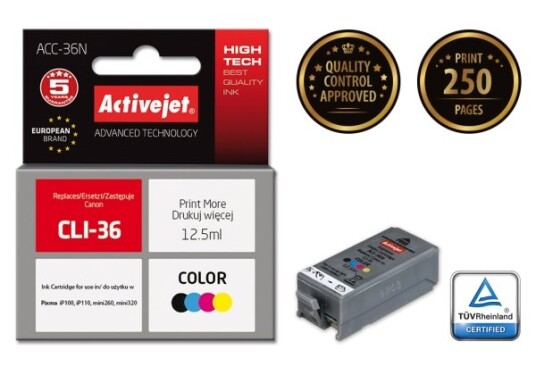 Activejet Acc-36N Høyt (Xl) Utbytte Fargestoffbasert Blekk 12,5 Ml 1 Stykker Enkeltpakke