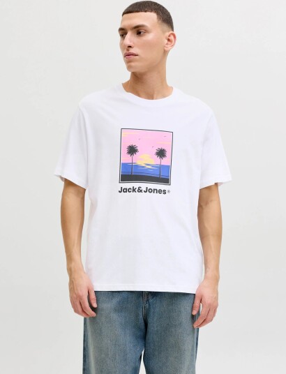 Jack & Jones Jjperry Tee Ss Crew Neck White L