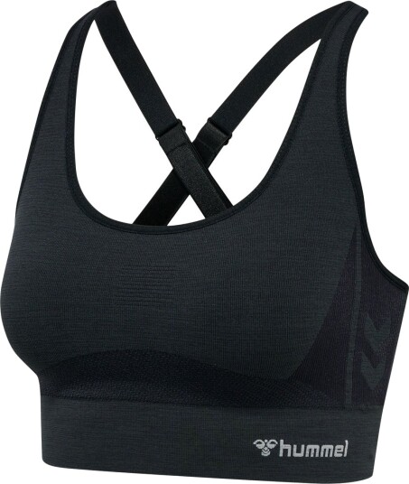 Hummel Women's hmlCLEA Seamless Sports Top Black Melange S, Black Melange Hummel Women's hmlCLEA Seamless Sports Top Black Melange S, Black Melange
