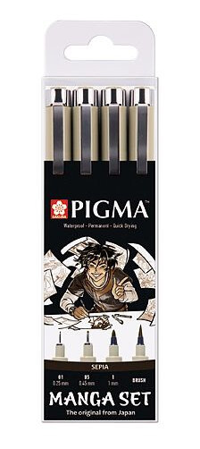 Sakura Pigma Sepia Manga 4-set
