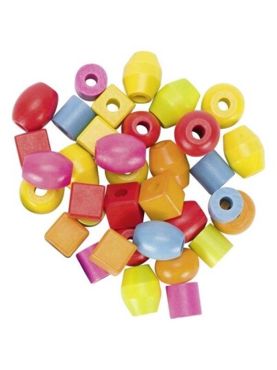 Goki Wooden Bead Set 45pcs. Goki Wooden Bead Set 45pcs.