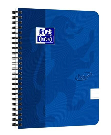 Oxford Touch Notebook A5 ruled 7 mm soft touch cover twin-wire 180 pages Oxford Touch Notebook A5 ruled 7 mm soft touch cover twin-wire 180 pages
