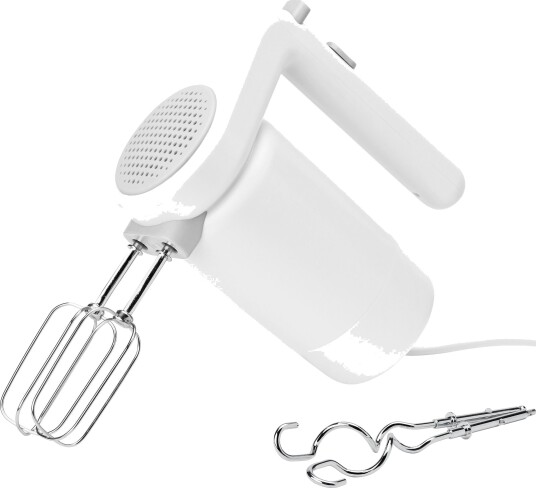 RIG-TIG FOODIE Håndmikser med Deigkrok og 3 Hastigheter, Hvit