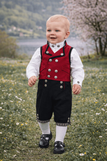 Salto Baby Festdrakt Gutt Rød (50/56)