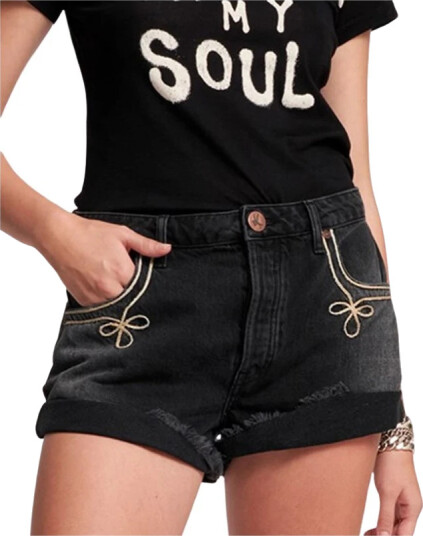 One Teaspoon Dame Shorts Svart W25,