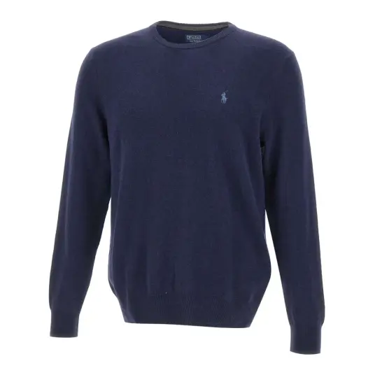 Polo Ralph Lauren Herregenser Rund Hals Ull Blå M Polo Ralph Lauren Herregenser Rund Hals Ull Blå M