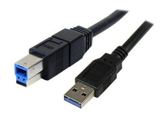 StarTech SuperSpeed USB 3.0 Kabel 3m A til B, Svart