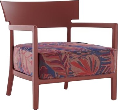 Kartell CARA MAT Liberty Chile Palm Utendørs Lenestol Burgunder/lakk Kartell CARA MAT Liberty Chile Palm Utendørs Lenestol Burgunder/lakk