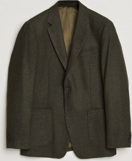 Tiger of Sweden Justin Wool Flannel Suit Blazer Muted Canopy