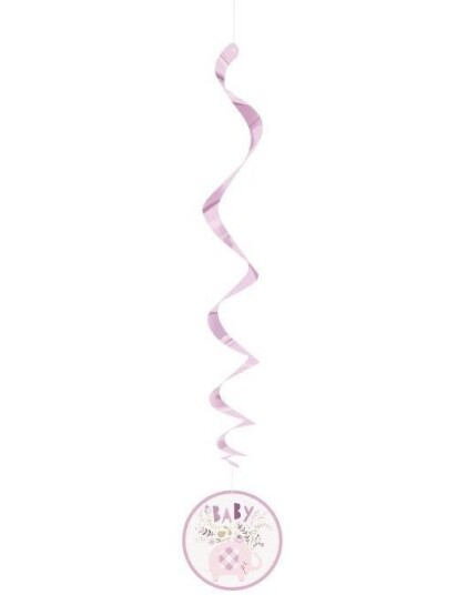 3 stk Baby Pink Elephant Hengende Dekorasjoner 66 cm