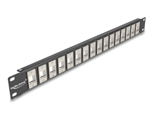Delock 66758 Rackmontering 1U Sort Metall 44 Mm 482 Mm