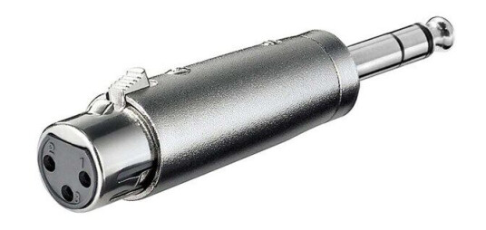 Pro XLR Adapter 3pin XLR F - Jack M Pro XLR Adapter 3pin XLR F - Jack M