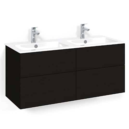 Macro Design Crown Servantskap Skuff - med Light 14 Servant 120cm Dobbel Svart eik / Plain