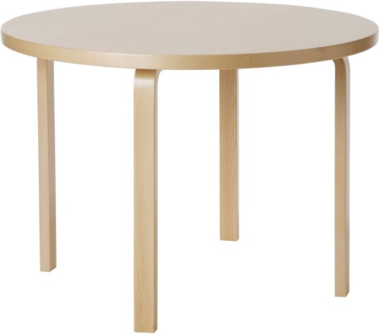 Artek - Aalto Bord 90a Björkfanér Klarlackad Spisebord Alvar Tre Farget