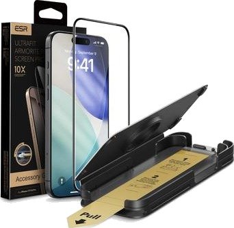 iPhone 17 Pro Max ESR UltraFit Armorite Pro Beskyttelsesglass - 9H, 0.3mm - svart kant