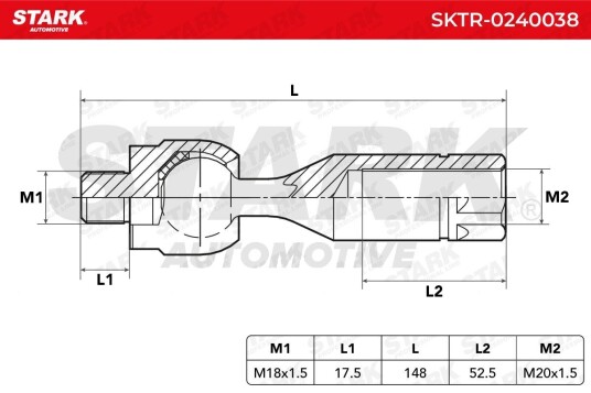STARK SKTR-0240038 Aksialledd, parallellstag