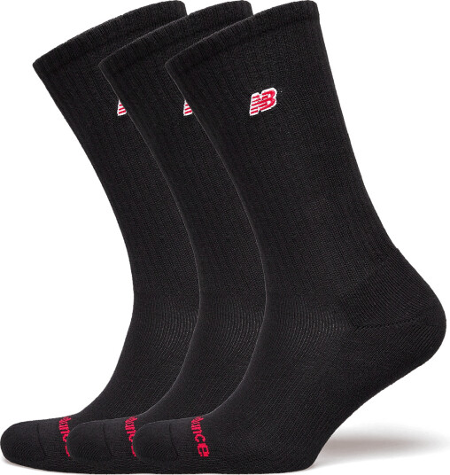 New Balance Patch Logo Crew 3 Pack Black XL