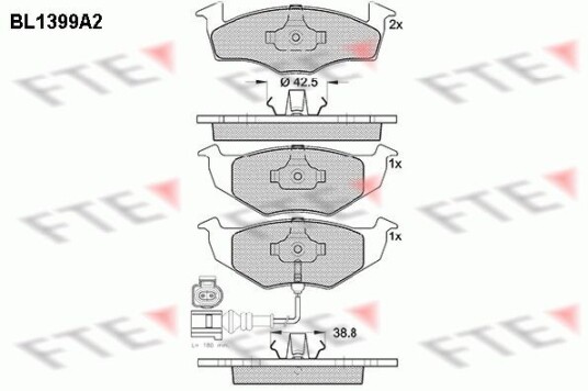 Bremseklosser FTE 9010172 Bremseklosser FTE 9010172