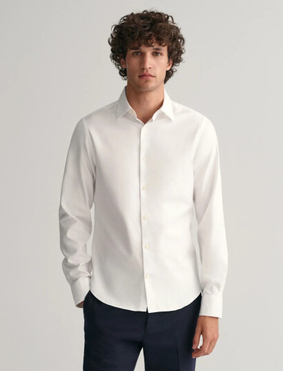 GANT Slim Formal Twill Shirt White XXL GANT Slim Formal Twill Shirt White XXL