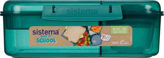 Sistema Bento Lunchboks med beger (1,65 liter) Teal