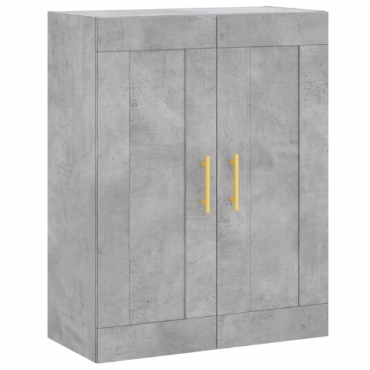 vidaXL Highboard betong grå 69,5x34x180 cm konstruert tre 8720845492915