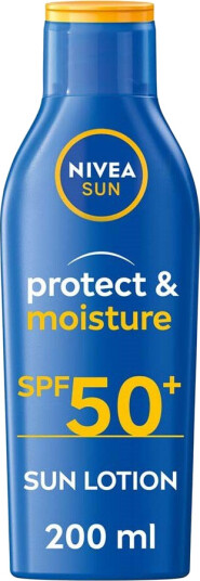 Nivea Sun Protect & Moisture Solkrem SPF50+ 200ml med UVA- og UVB-beskyttelse