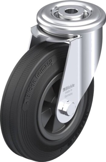 Blickle 524314 Ler-Vpp 125G Styrehjul, Hjuldiameter 125 Mm, Bæreevne (Maks.) 100 Kg, 1 Stk