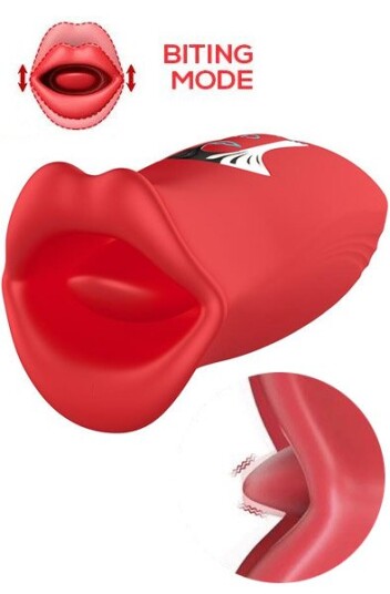 Ember Licking & Vibrating Mouth Shape Massager