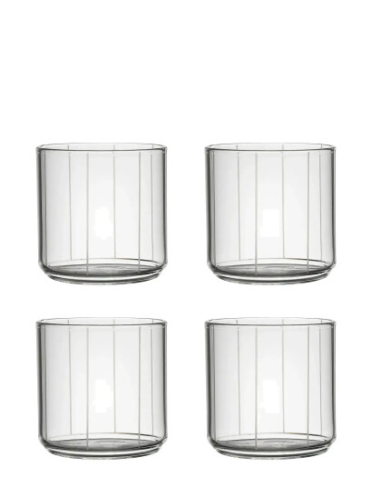 Design Letters Pyjamas Drinking Glass (Set Of 4Pcs) - Nude - 280 ML