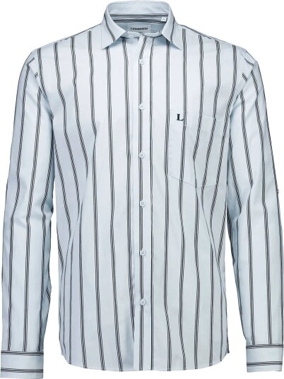 Lindbergh Striped Dobby Shirt L/S Blue S
