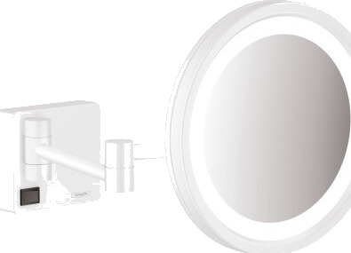Hansgrohe AddStoris kosmetikkspeil, LED-lys, matt hvit Hansgrohe AddStoris kosmetikkspeil, LED-lys, matt hvit